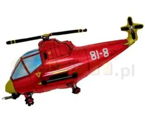 Fólia léggömb Helikopter piros 60 cm - GoDan