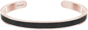 Gravelli Szilárd nemesacélból és ékszerbetonból képszült karkötő Fusion Thin bronz/antracit GJBWRGA101UN