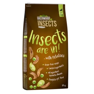 2x12kg Greenwoods Insects rovarok, sárgarépa, borsó & bab száraz kutyatáp #1179297