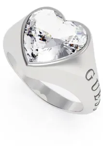 Guess Romantikus gyűrű csillogó szívvel UBR70003 54 mm