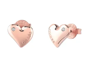 Guess Gyönyörű bronz fülbevaló Fluid Hearts JUBE02303JWRGT/U