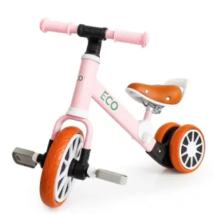 ECOTOYS Gyerek tricikli 2 in 1 rózsaszín