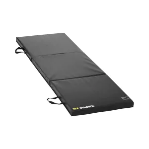 Hordozható fitnesz matrac - 180 x 60 x 5 cm - összehajtható - fekete | Gymrex