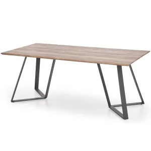 Asztal Calgary 180 Mdf/Acél – Dió Rustykalny/Fekete