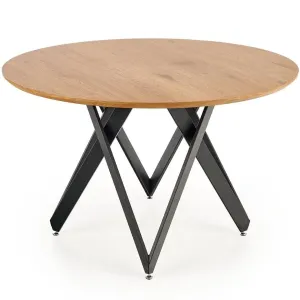 Asztal Mozambik 120 Mdf/Acél – Tölgy Aranysárga/Fekete
