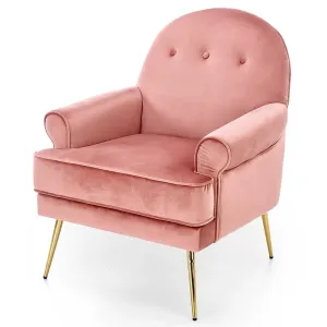 Fotel Santi rózsaszín/arany