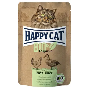 12x85g Happy Cat Bio Pouch bio csirke nedves macskaeledel