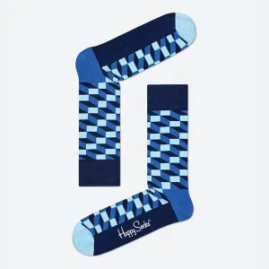 Happy Socks Filled Optic Zokni Kék