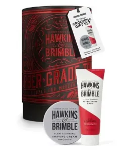 Hawkins & Brimble Ajándék szett borotválkozó krém + borotválkozás utáni balzsam