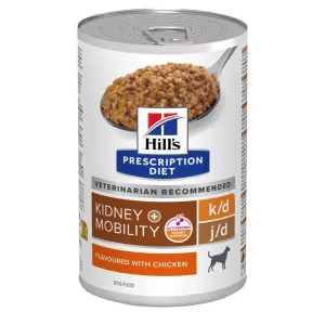 12x370g 10 + 2 ingyen! Hill's Prescription Diet nedves kutyatáp - k/d + Mobility csirke