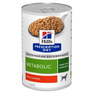 12x370g 10+2 ingyen! Hill's Prescription Diet nedves kutyatáp - Metabolic Weight Management csirke