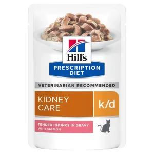 12x85g Hill's Prescription Diet k/d Kidney Care macskatáp-lazac