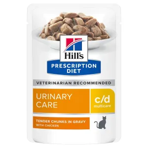 24x85g Hill's Prescription Diet c/d Multicare Urinary Care csirke macskatáp