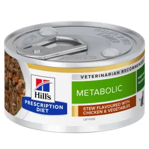 48x82 g Hill's Prescription Diet Metabolic Ragout csirke nedves macskatáp