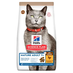 1,5kg Hill's Science Plan Mature Adult 7+ No Grain csirke száraz senior macskatáp