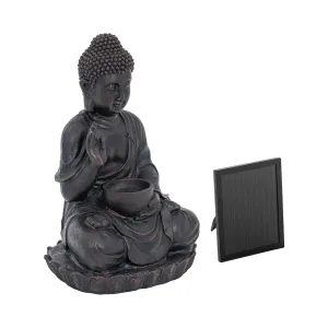 Napelemes szökőkút - üdvözlő Buddha figura - LED világítás | hillvert