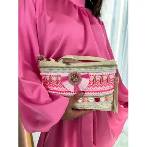 Hímzett női táska PHEDRA szín: pink