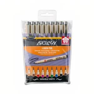Kreatív toll készlet SAKURA Pigma Brush / 9 részes (kreatív toll  SAKURA)