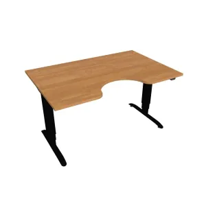Hobis Motion Ergo elektromosan állítható magasságú íróasztal - 3 szegmensű, standard vezérléssel Szélesség: 140 cm, Szerkezet színe: fekete RAL 9005,… #459060