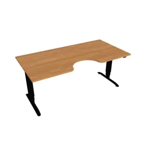 Hobis Motion Ergo elektromosan állítható magasságú íróasztal - 3 szegmensű, standard vezérléssel Szélesség: 180 cm, Szerkezet színe: fekete RAL 9005,…