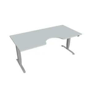 Hobis Motion Ergo elektromosan állítható magasságú íróasztal - 3 szegmensű, standard vezérléssel Szélesség: 180 cm, Szerkezet színe: szürke RAL 9006,… #459111