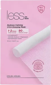 Holika Holika Nyugtató vászonmaszk érzékeny bőrre és bőrpírra Less on Skin (Redness Calming Cica Dressing Mask) 25 ml