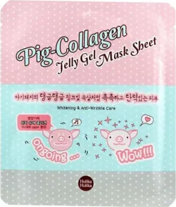 Holika Holika Szövet kollagén bőrápoló maszk Pig Collagen (Jelly Gel Mask Sheet) 25 ml