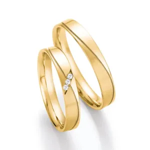 Nászút arany gyűrűk  karikagyűrű 66/41010-035YG+66/41020-035YG #387435