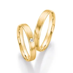 Nászút arany gyűrűk  karikagyűrű 66/41070-035YG+66/41080-035YG #387457