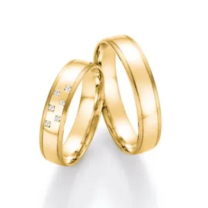 Nászút arany gyűrűk  karikagyűrű 66/41110-045YG+66/41120-045YG #387431