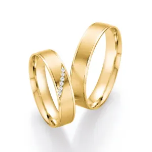 Nászút arany gyűrűk  karikagyűrű 66/41130-045YG+66/41140-045YG #387453