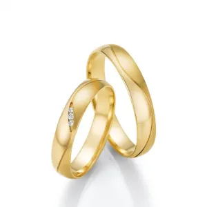 Nászút arany gyűrűk  karikagyűrű 66/61010-040YG+66/61020-040YG #387461