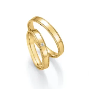 Nászút arany gyűrűk  karikagyűrű 66/61150-035YG+66/61160-035YG #387473