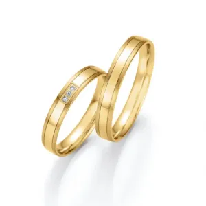 Nászút arany gyűrűk  karikagyűrű 66/61170-035YG+66/61180-035YG #387475