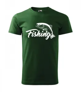 Horgász póló zöld színben, ponty motívummal 3XL Zöld