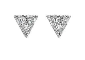 Hot Diamonds Csillogó ezüst fülbevaló gyémántokkal és topázzal Stellar DE746
