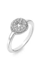 Hot Diamonds Csillogó ezüst gyűrű gyémánttal és topázzal Forever DR245 52 mm