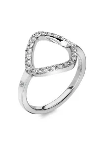 Hot Diamonds Elegáns ezüst gyűrű gyémánttal és topázzal Behold DR221 60 mm