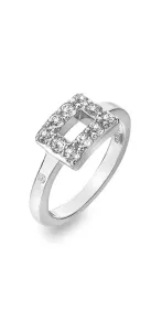 Hot Diamonds Ezüst gyűrű gyémánttal és topázzal Echo DR240 52 mm