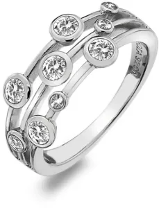 Hot Diamonds Luxus ezüst gyűrű topázzal és gyémánttal Willow DR207 56 mm