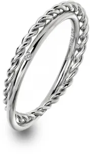Hot Diamonds Luxus ezüst gyűrű valódi gyémánttal Jasmine DR210-el 50 mm