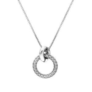 Hot Diamonds Modern ezüst gyémánt nyaklánc Woven DP866 (lánc, medál)