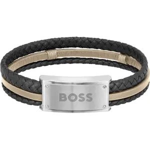 Hugo Boss Stílusos bőr karkötő 1580423