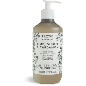 I Love Hidratáló folyékony kézszappan Naturals Lime, Ginger & Cardamon (Hand Wash) 500 ml