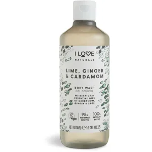 I Love Hidratáló tusfürdő Naturals Lime, Ginger & Cardamon (Body Wash) 500 ml