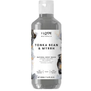 I Love Hidratáló tusfürdő Naturals Tonka Bean & Myrrh (Body Wash) 500 ml