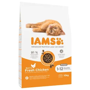 10kg Iams for Vitality Kitten csirke száraz macskatáp