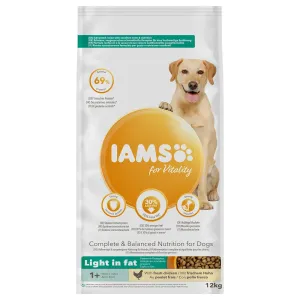 12kg IAMS for Vitality Weight Control csirke száraz kutyatáp 10% árengedménnyel
