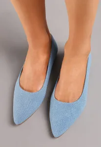 Kék Balerina lapossarkú cipő #1496213