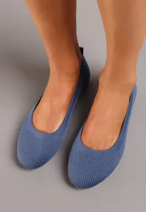 Kék Balerina lapossarkú cipő #1509154